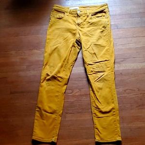 9 or 29 Anthro Pilcro Mustard Yellow Jeans